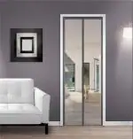 Classic Mosquito Net Grey Polyester Magnetic Curtain Auto Closing Insect Screen 78.74 X 39.37 Inch