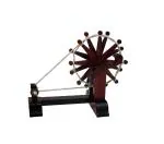 Tej Gifts - Handcrafted Gandhiji's Mini Wooden Charkha Spin Wheel Showpiece, Handmade Charka for Home Decor, Office Desk/Table, Ideal Handicraft Gift Item (Design 3)