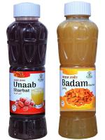 Natraj The Right Choice Unaab and Badam Sharbat - (750 X 2= 1500ml) (Pack of 2)