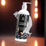 RUTUCHARYA Keratin Super Primmum Shampoo 500ml, Infused with Keratin and Wheat Protein for Dry damaged and Chemically Treated Hair, Sulphate and Paraben Free, Made in India (500 ml)