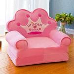 RIFTREE Newly Kid Cartoon Princess Sofa/Chair Cum Bed with Comfort & Back Support (Microfiber, Pink)