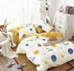 Home Designs Multicolor Cotton Solid 1 Single Bedsheet with 1 Pillow Cover 60 x 90 inch