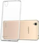 COVERBLACK Rubber Back Cover Compatible model for Oppo F1 - Transparent