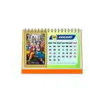 ESCAPER Lord Krishna Desk & Office Table Calendar 2024 Hindu God Radha Krishna 12 Monthly Pages with Thick Paper Twin-Wire Binding Table Calendar 2024 (A5 Size, 8.5
