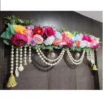 Vvisba Beautiful Flower Toran Handmade Door Hanging for Traditional Indian Festival Decoration and Home Decor (44inch)