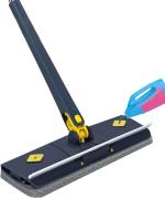 Gopinath enterprise cleaning mop, 44inch long handle flat mop, microfiber floor mop, automatic squeezing mop, 360 degree rotatable cleaning mop with scraper push-pull for floor home office-1pc
