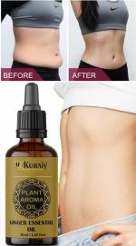 KURAIY Natural Weight Loss Dissolve Fat Essential Oil for Whole Body Ginger Extract 30ml