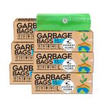 The Honest Home Company | Oxo-Biodegradable Trash Bags | 90 Dustbin Bags | 15 Big Bags/Roll | 24 x 32 Inches | Pack Of 6 Rolls - Green