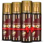 LAYERR Shot Gold Perfume Imperial Body Deodorant Spray for Men 50 ml (Pack of 4)