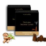 Puremazing Sandalwood Incense Cone| 80 Dhoop Cones | 100% Natural Incense Stick | Dhoop Cone with Long Lasting Fragrance | Non Toxic & Chemical Free | Agarbatti for Pooja & Havan