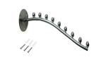Q1 Beads Stainless Steel Wall Mount Hook Hanger for Hanging Clothe Showroom Shop Supermarket Wardrobe(Silver 1 Pc 9 Ball)