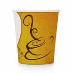 SANWALSA,Set Off 25, Hard Paper Disposable Tea/Coffee Cups with Handle, 200 ml - Yellow