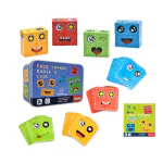 TRENDYKIDS Wooden Emoji Cube face Changing Game for Kids
