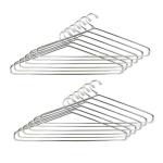 ROCKFIELD DEZNA Cloth Hanger Stainless Steel/with Plastic Coating Hanger for Hanging Saree, Kurta, Pant, Steel Pack of (24)