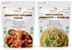 Mr. Yumpty Sprouted Masoor Pasta (200g) and Multigrain Spaghetti / Noodles (150g), Set of 2