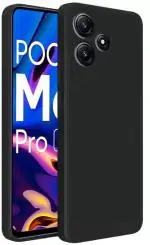 CarryWrap Back Cover for Poco M6 Pro 5G (Black, Matte Finish, Pack of: 1)