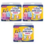 Lifree Ultimate Comfort and Convenience: Adult Diapers 10 Pieces Pack of 3-XL