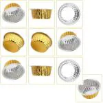 La Casa Disposable Golden Aluminum Foil Baking Cups - 10 Pcs (Pack Of 10)