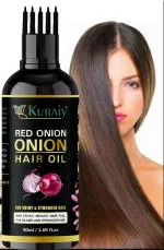 KURAIY 100% ONION Hair Growth OIL Anti Hair Loss Treatment Serum Fast Growth Longer thicker Hair for Men Women Best Hair Care Product 50ML