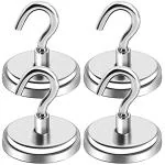 Alboss Heavy Duty Multi-Purpose Magnetic Hooks for Hanging Curtain, Office, and Kitchen(Pack of 4)