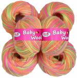 M.G Enterprise Wool Yarn, Premium once Multi Rose Pack of 6 pc 25 gm each