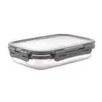 Dhara Stainless Steel Blaze Airtight Leak Proof Lunch Box 900 ml Grey | Tiffin Container for Adults & Kids | Meal Lunch Box Set for Office, School and Travelling