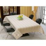 Home Crown Pvc Designer 6 Seater Dining Table Cover For Kitchen Tabletop Linen Decor 60 X 90 Inch (Color - White)