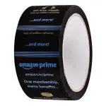 Sticky buddy Black Tape Printed Tape Packaging Material Packing Black Packaging Prime Tape 65 Meter 3 inches 72MM - 55 Micron Super Strong - Exact Length (Pack of 4)