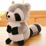 Tickles Grey Soft Cute Raccoon Stuffed Plush Animal Toy for Kids (Color: Grey Size:20 cm)