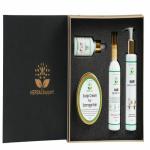 HerbalSupport Intensive Hair Growth Kit: Hair Growth Serum, Hair Growth Oil, Anti-Hair Fall Shampoo & Scalp Cream for Damage Hair (4 Items in Kit) Gift Kit