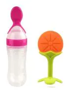 Manan Shopee Kids Orange Silicone Spoon Bottle Feeder