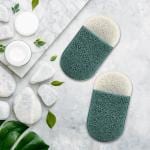 MUMUSO Facial Cleansing Puff - Green/L(set of 2)