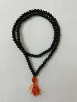 SAHASRA - 100% Natural Unpolished Karungali Malai Original | Karungali Malai 8mm - Natural Black Ebony Wood