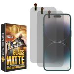 ADSUN ITG Matte Finish Tempered Glass Screen Protector for Iphone 14 Pro (Pack of 3) | 0.3mm Thickness | Full Screen Coverage(except edges) | Shatter Proof|Anti Glare | Anti Fingerprint