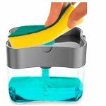 PANCHANAN Kitchen Accessories Items Dispenser Soap Pump Sponge Holder Plastic Liquid Soap Dispenser Kitchen Set Cleaning Sink Dishwasher Liquid, Gel, Shampoo, Soap Dispenser, Pack of 1