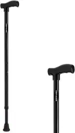 AARAV CARE Walking Stick for Men and Women Old Age Light Weight Walking Cane Height Adjustable[black]