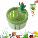 Dyzeko 1 Pc's Cactus Kitchen Sink Drain Strainer, Press Automatic Dumping Basket, Kitchen Waste Collector Filter, Multi-Functional Home Use Cactus Sink Draining Basket.