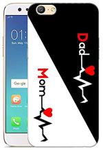 Bhaicover Oppo F3 Plus Multicolor Mom Dad Design Mobile Phone Back Cover
