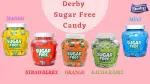 Derby Sugar Free Candies. Combo Pack of 5 (280gm per Jar) Orange | Mango | Strawberry | Kacha Kairy | Mint Flavored. Healthy And Tasty Candy.