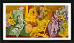 DECOR ADVENTURES Modern India (India Series Paintings) by M.F. Husain Wall Dcor Frame 15 x 30 inch