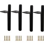 Fascination Seating Black Metal Handle Shape Seating Sofa Hardware Leg, 8 Inch (Set Of 4)