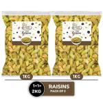 Nuts Vakil 2 kg Green Raisins | Green Kishmish Dry Fruits