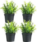 Litleo Artificial Plant with Pot (15 cm, Green)