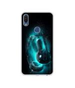 Casotec Cool Headphone Design Printed Silicon Soft TPU Back Case Cover for Asus Zenfone Max Pro M1