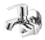 Prestige Step brass 2 way bib Tap Bathroom Tap (Silver)
