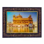 Hawai Feng Shui Vastu Remedies Wooden Framed Golden Temple Photo for Home Office Business Place SFDI216