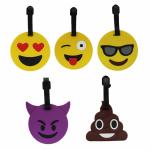 Tootpado Luggage Tags for Bags Backpacks and Suitcase Smiley Emoji - (Pack of 5) (CLNT22)