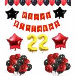 Acril Happy Birthday Balloons Decoration items or kit (22 Happy Birthday)