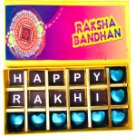 Expelite Rakhi Online-Happy Rakhi wishes-18 Chocolate Gift Box Bars (500 g)