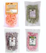 Food Essential Flavoured Toffee Combo 2 kg. (Orange, Kali mirch, Paan, Kacchi Kairi) 500 gm. each